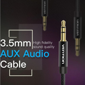 Аудио кабел Vention Fabric Braided 3.5mm M/M Audio Cable 0.5m - BAGBD