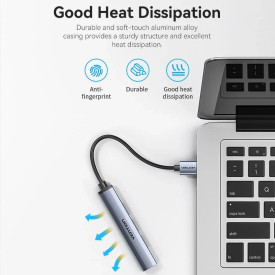 USB хъб Vention USB3.0 HUB 4 port Aluminium - CKOHB
