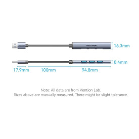 USB хъб Vention USB3.0 HUB 4 port Aluminium - CKOHB