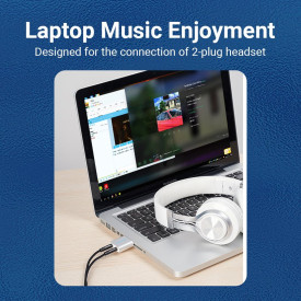 Външна звукова карта Vention USB Sound card - Headphones, Mic, Silver - VAB-S13