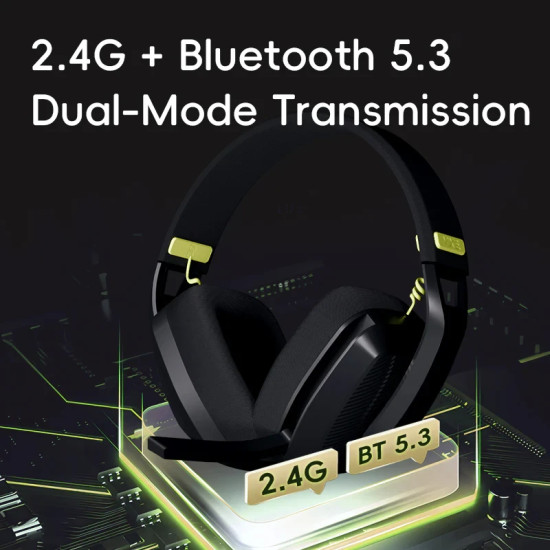 Безжични слушалки VGN Wireless Gaming Headphones - SIREN V1 Black - Bluetooth 5.3, 2.4G
