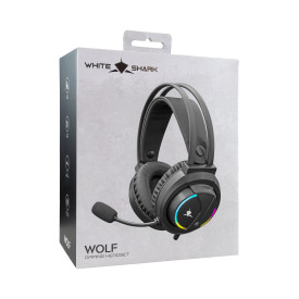 Слушалки White Shark Gaming Headphones WOLF - 50mm, PS4, Black