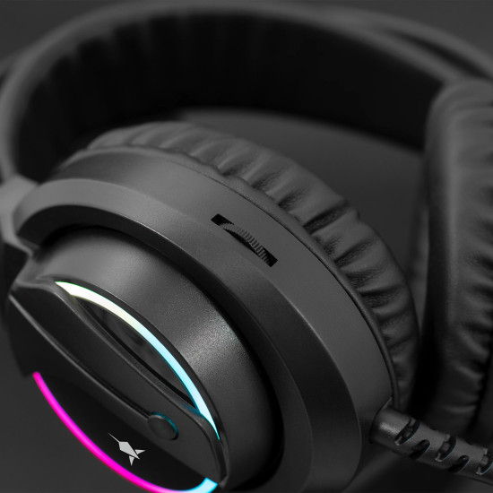 Слушалки White Shark Gaming Headphones WOLF - 50mm, PS4, Black