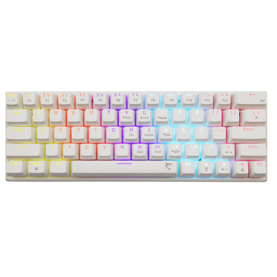 Клавиатура White Shark Gaming Mechanical Keyboard WAKIZASHI 2 - Blue Switches (English US), White