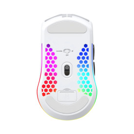 Безжична мишка White Shark Wireless Gaming Mouse CADOR - 10000dpi, 1000Hz, Bluetooth, White