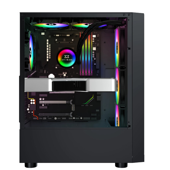 Кутия за компютър Xigmatek Duke - 4 RGB Fans, Black