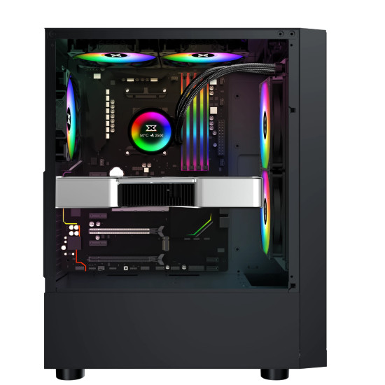 Кутия за компютър Xigmatek Duke - 4 RGB Fans, Black