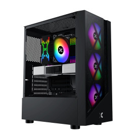 Кутия за компютър Xigmatek Duke - 4 RGB Fans, Black