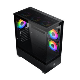Кутия за компютър Xigmatek Alphard - 6 ARGB fans, Black