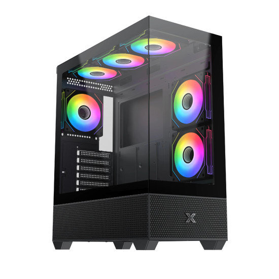 Кутия за компютър Xigmatek Alphard - 6 ARGB fans, Black
