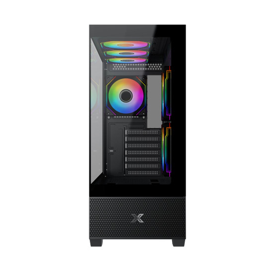 Кутия за компютър Xigmatek Alphard - 6 ARGB fans, Black