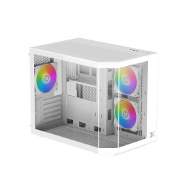 Кутия за компютър Xigmatek Case mATX - Cubi M Arctic - 6 ARGB Fans