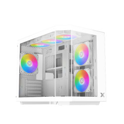 Кутия за компютър Xigmatek Case mATX - Cubi M Arctic - 6 ARGB Fans