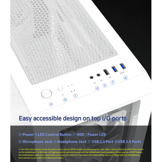 Кутия за компютър Zalman Case ATX - I3 NEO TG White - aRGB, Tempered Glass