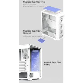 Кутия за компютър Zalman Case ATX - I3 NEO TG White - aRGB, Tempered Glass