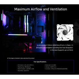 Кутия за компютър Zalman Case ATX - I3 NEO TG White - aRGB, Tempered Glass
