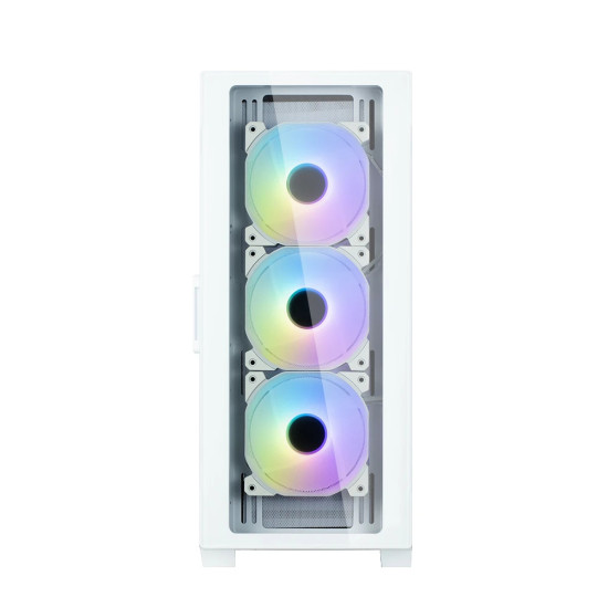 Кутия за компютър Zalman Case ATX - I3 NEO TG White - aRGB, Tempered Glass