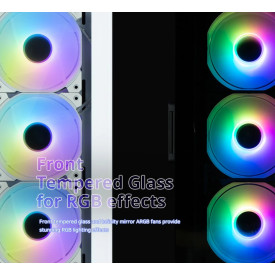 Кутия за компютър Zalman Case ATX - I3 NEO TG White - aRGB, Tempered Glass