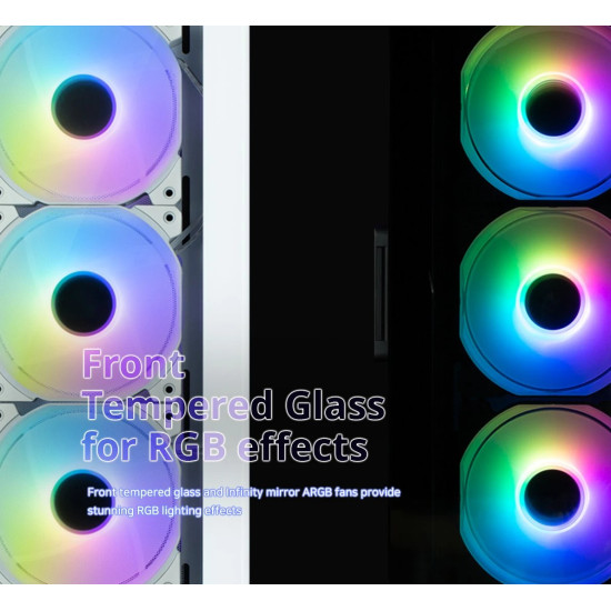 Кутия за компютър Zalman Case ATX - I3 NEO TG White - aRGB, Tempered Glass