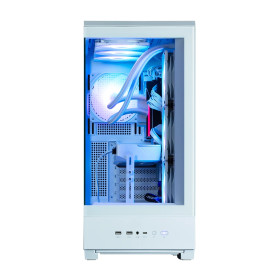 Кутия за компютър Zalman Case ATX - P50 DS White - Digital Display, Addressable RGB
