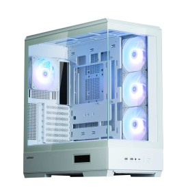 Кутия за компютър Zalman Case ATX - P50 DS White - Digital Display, Addressable RGB