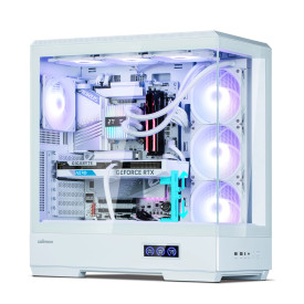 Кутия за компютър Zalman Case ATX - P50 DS White - Digital Display, Addressable RGB