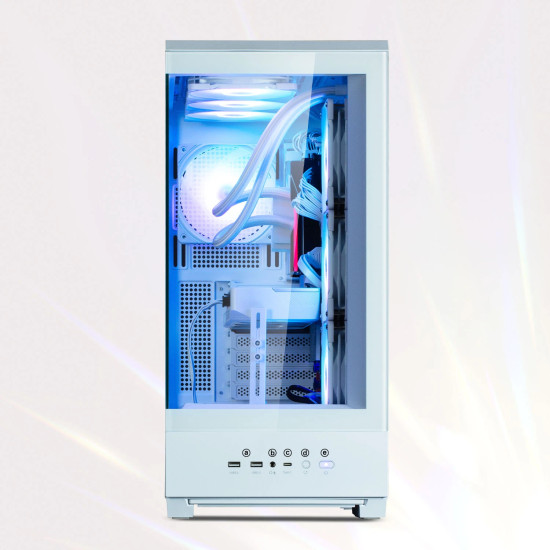 Кутия за компютър Zalman Case ATX - P50 DS White - Digital Display, Addressable RGB