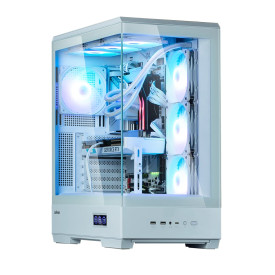 Кутия за компютър Zalman Case ATX - P50 DS White - Digital Display, Addressable RGB