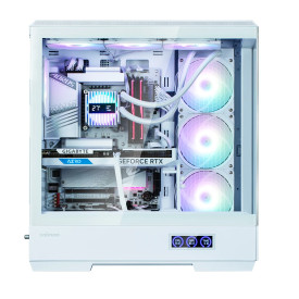 Кутия за компютър Zalman Case ATX - P50 DS White - Digital Display, Addressable RGB