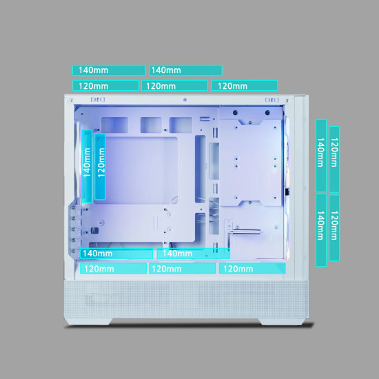 Кутия за компютър Zalman Case mATX - P30 AIR White