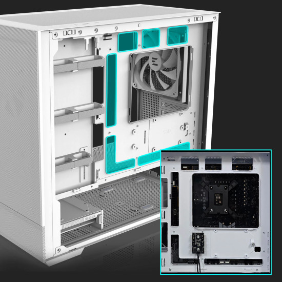 Кутия за компютър Zalman Case mATX - P30 AIR White