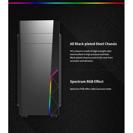 Кутия за компютър Zalman Case ATX - T8 - RGB
