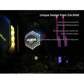 Водно охлаждане Zalman Water Cooling ALPHA 24 BLACK - Addressable RGB - LGA1700/AM5