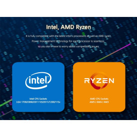 Водно охлаждане Zalman Water Cooling ALPHA 24 BLACK - Addressable RGB - LGA1700/AM5