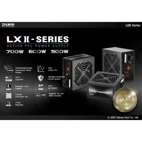 Захранване Zalman PSU 600W APFC ZM600-LXII