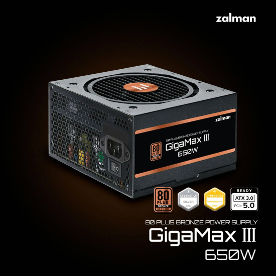 Захранване Zalman PSU GigaMax III ATX 3.0 650W Bronze - ZM650-GV3