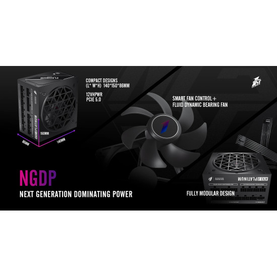 Захранване 1stPlayer PSU ATX 3.0 1000W Platinum - NGDP1000 - HA-1000BA3