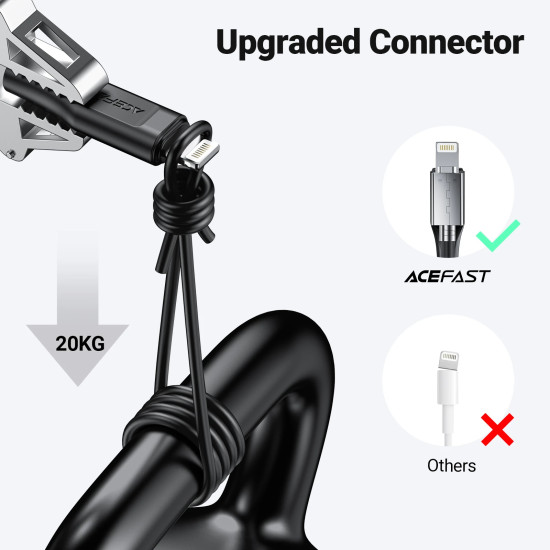 USB кабел Acefast USB-C to Lightning 30W 1.20m MFI Certified TPE - C3-01 - White