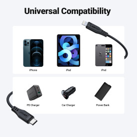 USB кабел Acefast USB-C to Lightning 30W 1.20m MFI Certified TPE - C3-01 - White