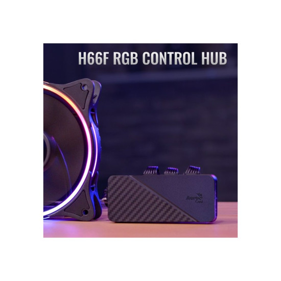 Комплект вентилатори AeroCool Fan Pack 3-in-1 3x120mm - ECLIPSE 12 Pro - Addressable RGB with Hub, Remote - ACF3-EL10217.12