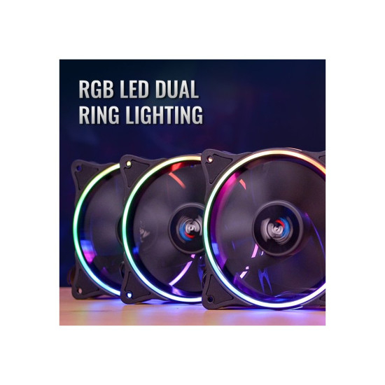 Комплект вентилатори AeroCool Fan Pack 3-in-1 3x120mm - ECLIPSE 12 Pro - Addressable RGB with Hub, Remote - ACF3-EL10217.12