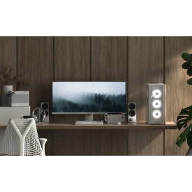 Кутия за компютър AeroCool Case ATX - D501A White, Addressable RGB, Wood