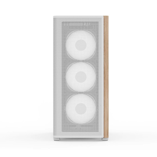 Кутия за компютър AeroCool Case ATX - D501A White, Addressable RGB, Wood