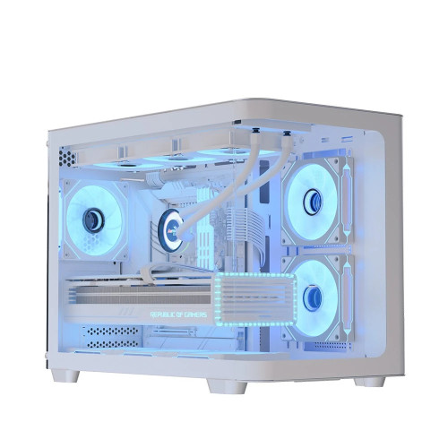 Кутия за компютър AeroCool P300C, Mini-Tower, Dual Chamber, Micro-ATX, Mini-ITX, White