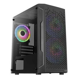 Кутия за компютър AeroCool Case mATX - Trinity Mini-G-BK-v3 - 3 fans included, Tempered Glass
