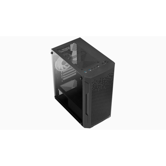 Кутия за компютър AeroCool Case mATX - Trinity Mini-G-BK-v3 - 3 fans included, Tempered Glass