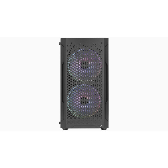 Кутия за компютър AeroCool Case mATX - Trinity Mini-G-BK-v3 - 3 fans included, Tempered Glass