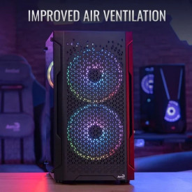 Кутия за компютър AeroCool Case mATX - Trinity Mini-G-BK-v3 - 3 fans included, Tempered Glass