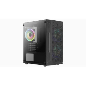 Кутия за компютър AeroCool Case mATX - Trinity Mini-G-BK-v3 - 3 fans included, Tempered Glass
