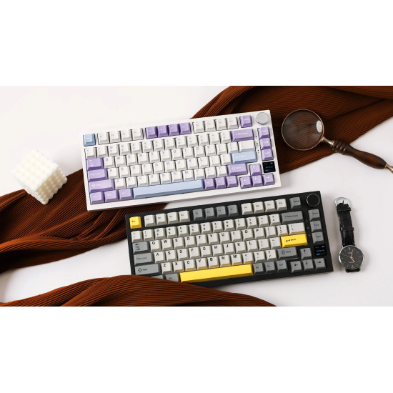Безжична клавиатура Ajazz Wireless Gaming Mechanical Keyboard AK820 PRO - Flying Fish [Linear] (English US), Black, Gray